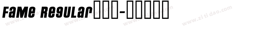Fame Regular手机版字体转换